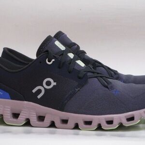 ON Women's Cloud X3 Shoes, Midnight/Heron Sz 8.5